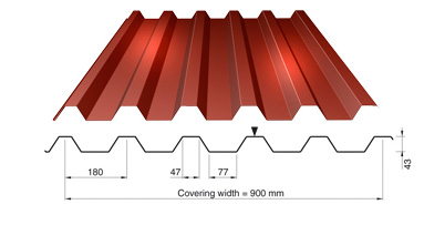LTP 45 trapezni lim LTP 45 trapezni lim